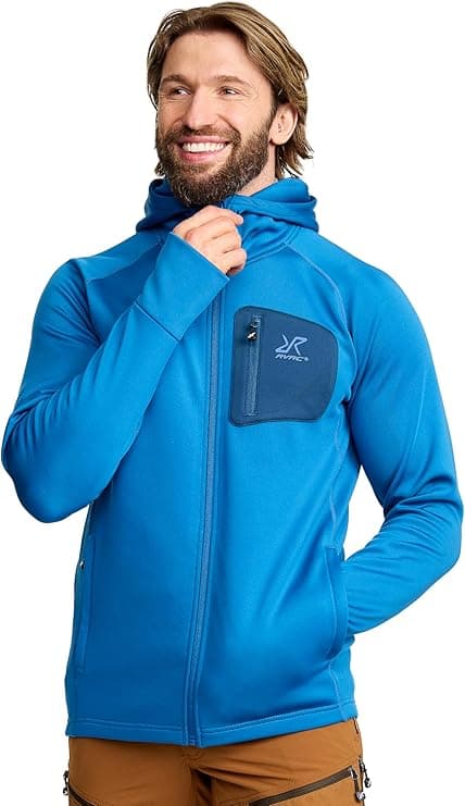 RevolutionRace Evolution Stretch Fleece Hoodie Męska, Bluza z kapturem na zamek