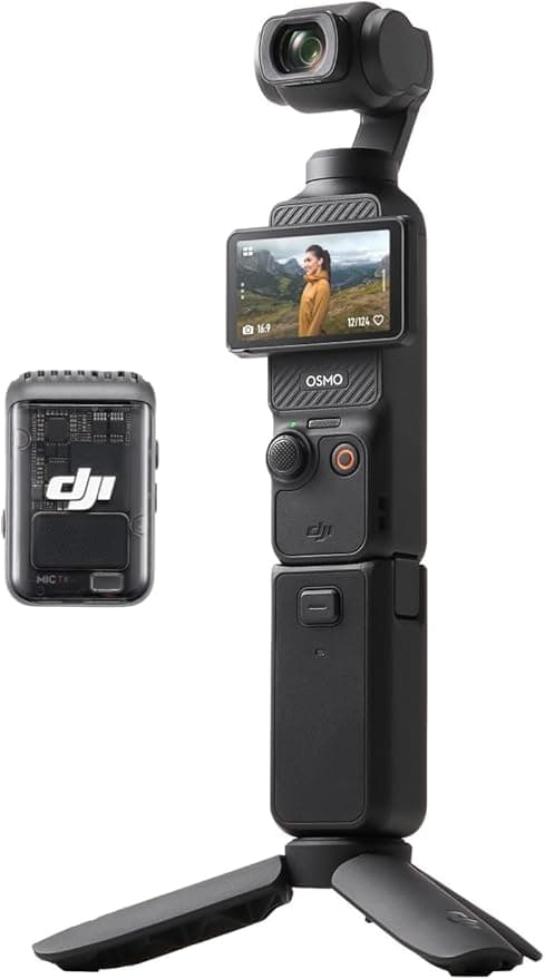 DJI Zestaw DJI Osmo Pocket 3 Kreator, Kamera Vlogging CMOS 1'', wideo 4K/120 FPS, stabilizacja 3-osiowa, śledzenie twarzy/obiektów