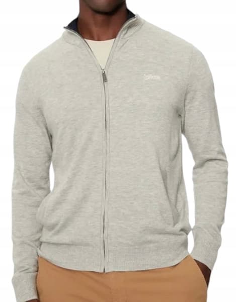 Guess Sweter męski kardigan z domieszką wełny