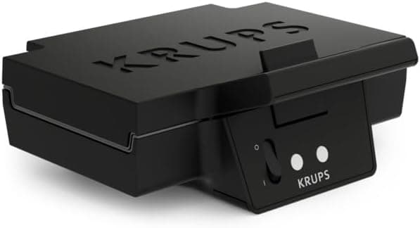 Krups FDK Iconic opiekacz do kanapek, 850 W, płyty nieprzywierające z powłoką ceramiczną, ikoniczne wzornictwo, pionowe przechowywanie