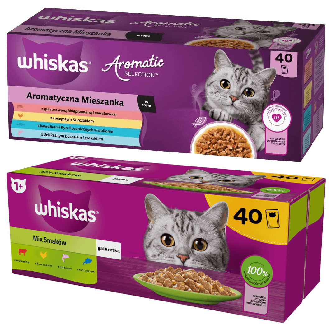 Whiskas Adult 80x85g Mokra Karma Dla Kota Aromatyczna Mieszanka