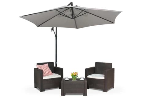Parasol ogrodowy Neapol ∅3m Garden Point szary 