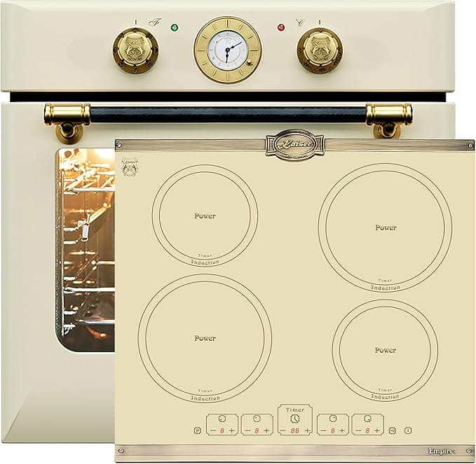 Kaiser Zestaw piekarników do zabudowy EH 6432 ElfBE + KCT 6195 IElfEm, elektryczny, Autark, 68 l z płytą indukcyjną Autark 60 cm 4 strefy z boosterem