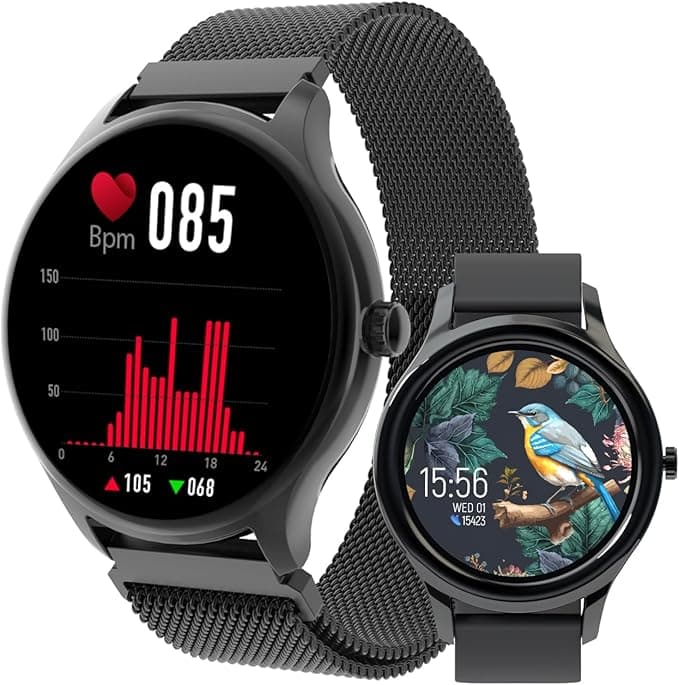 Forever Smartwatch ForeVive 3 SB-340 - Sportowy zegarek na rękę, Bluetooth dla kobiet i mężczyzn, Tracker fitness, Wodoszczelny, Android i iOS, Czarny
